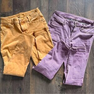 Women' Colored Stretch Jeans - Mustard & Rose— Maurice’s Midrise Short Size 10